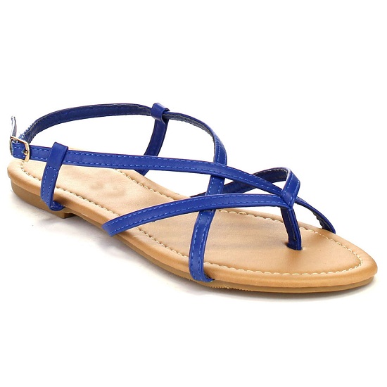 Blue Strappy Sandals | CraftySandals.com