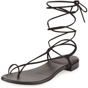 Black Lace-Up Sandals - CraftySandals.com