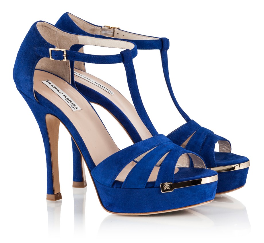 Blue Sandal Heels | CraftySandals.com