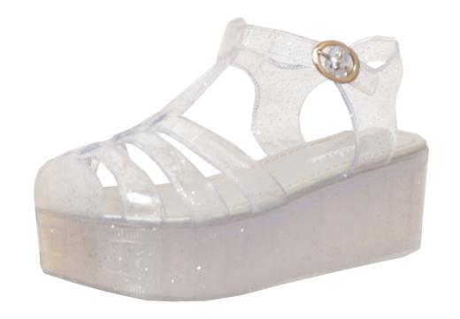 clear jelly platform sandals