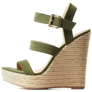 army green wedges