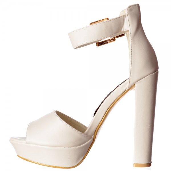 White Ankle-Strap Sandals - CraftySandals.com