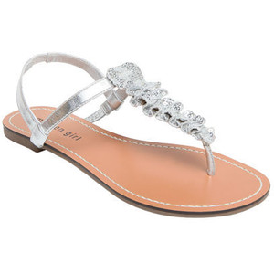 Silver Thong Sandals | CraftySandals.com