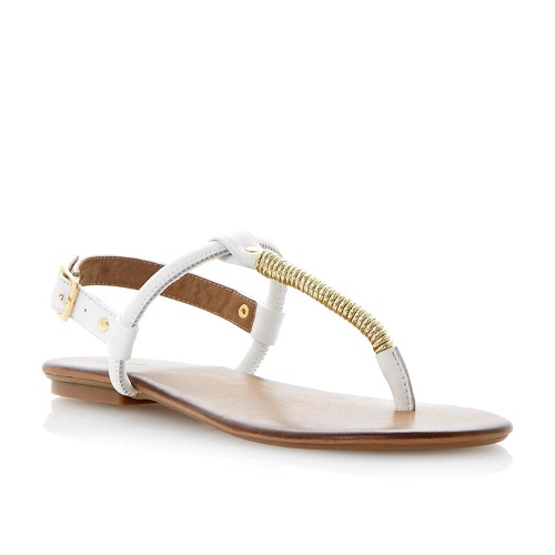 white gold sandals