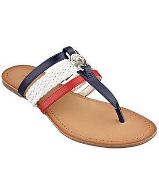 red white blue sandals