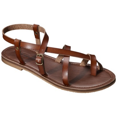 brown strappy flat sandals
