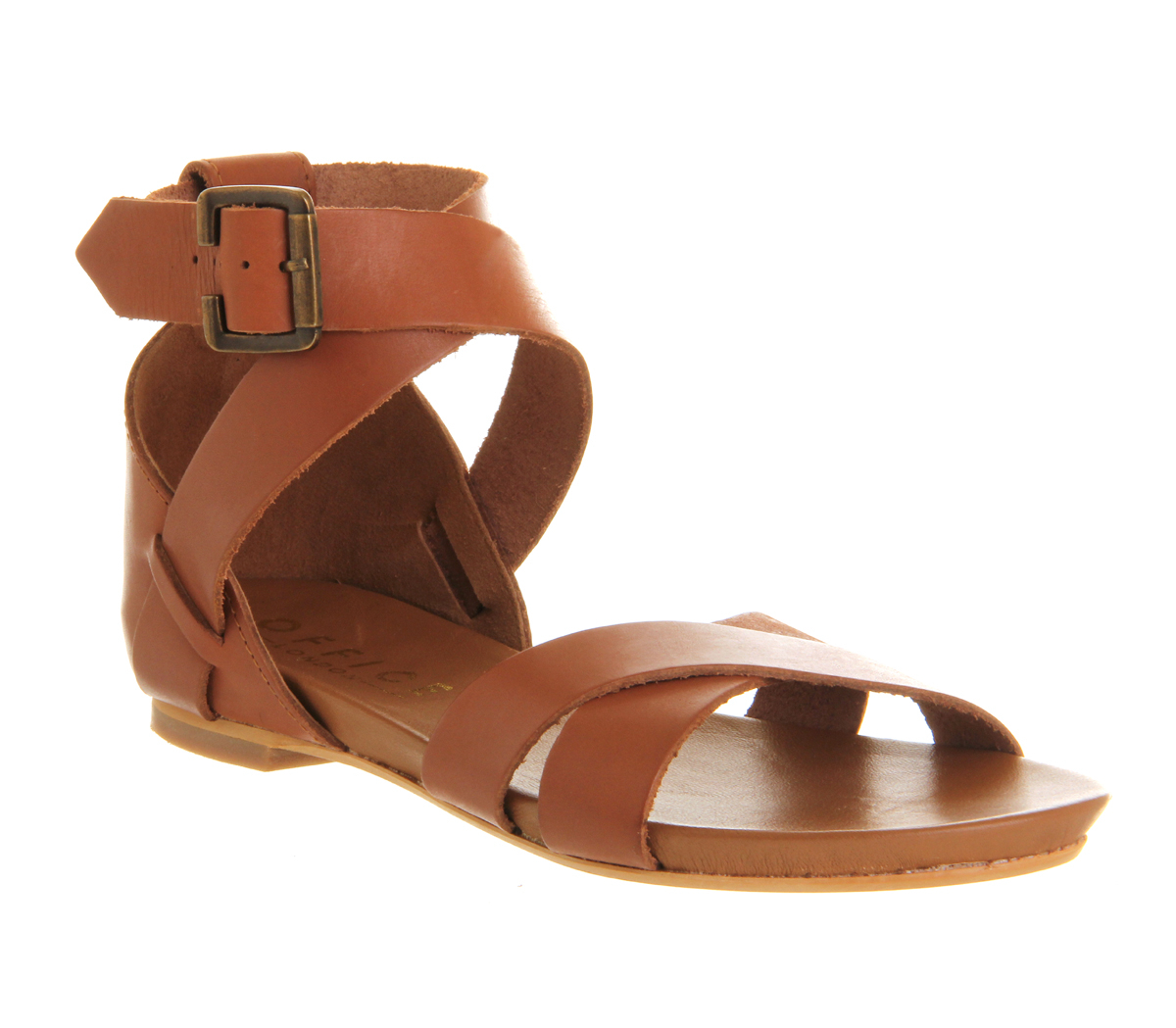 brown strappy flat sandals