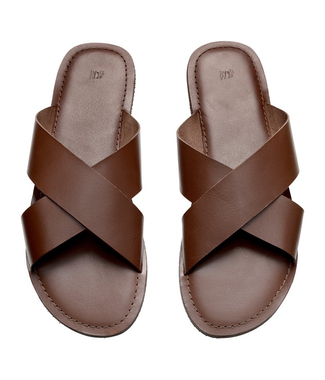 Brown Leather Sandals Men 