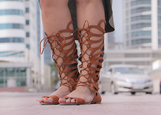 Wide Calf Gladiator Sandals 