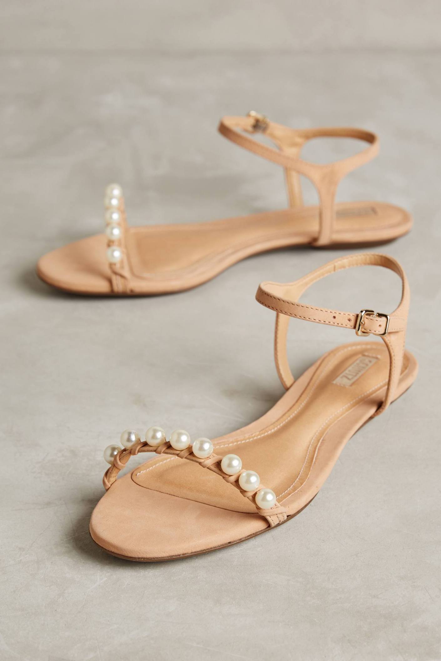 nude flat sandals for wedding
