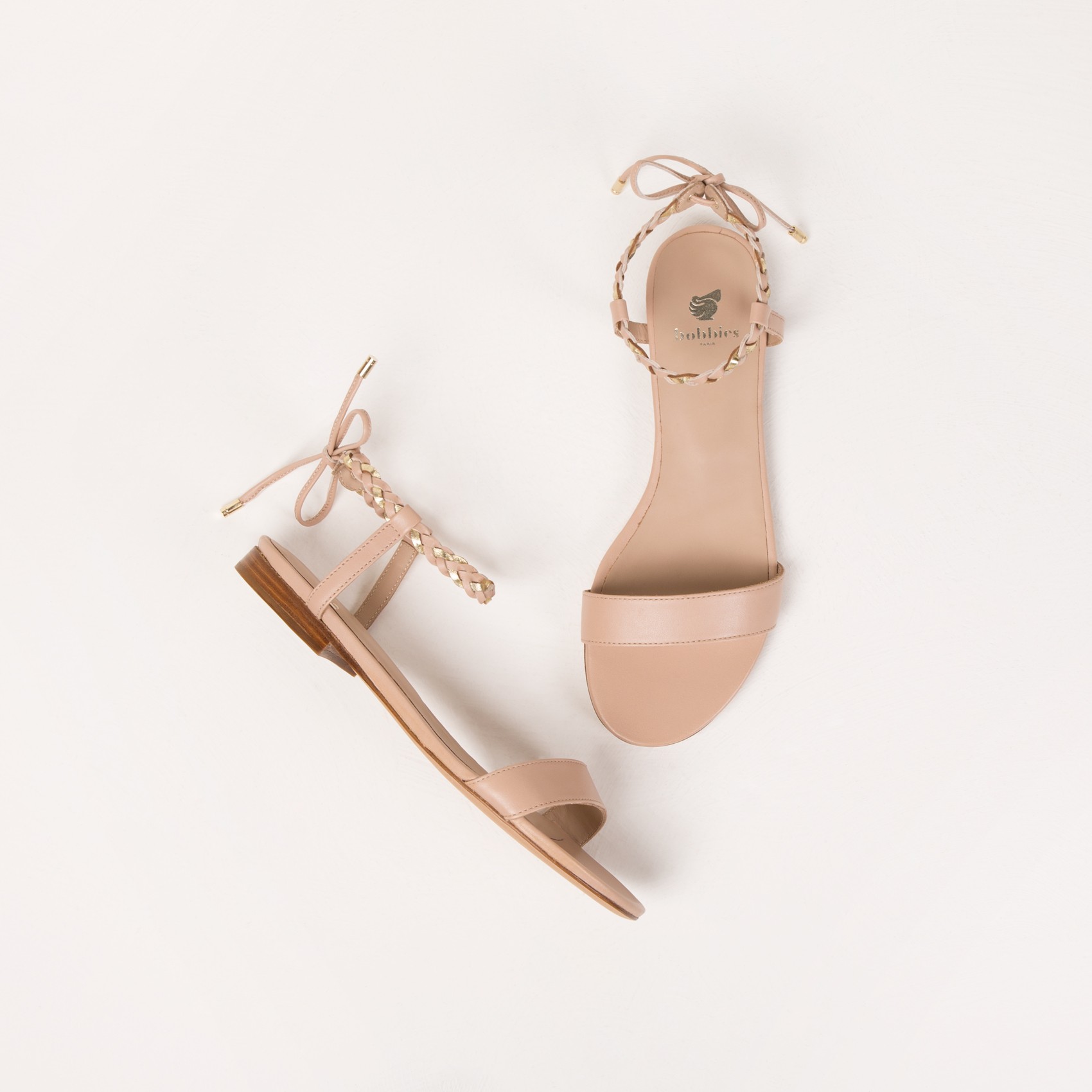 nude flat sandals for wedding