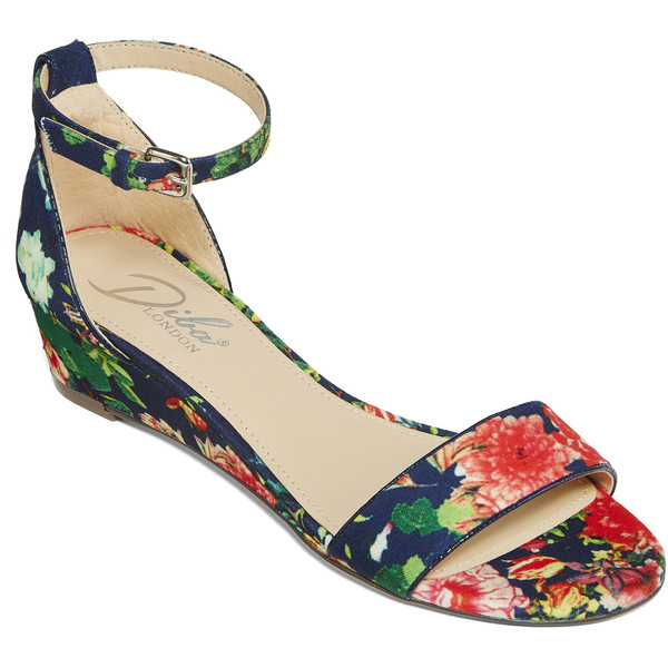 floral low heel shoes