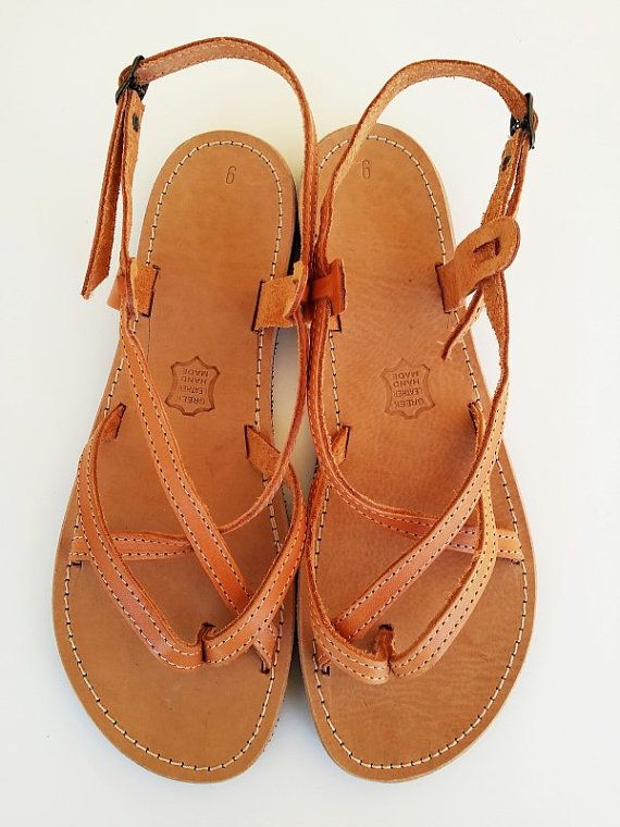 womens tan leather sandals