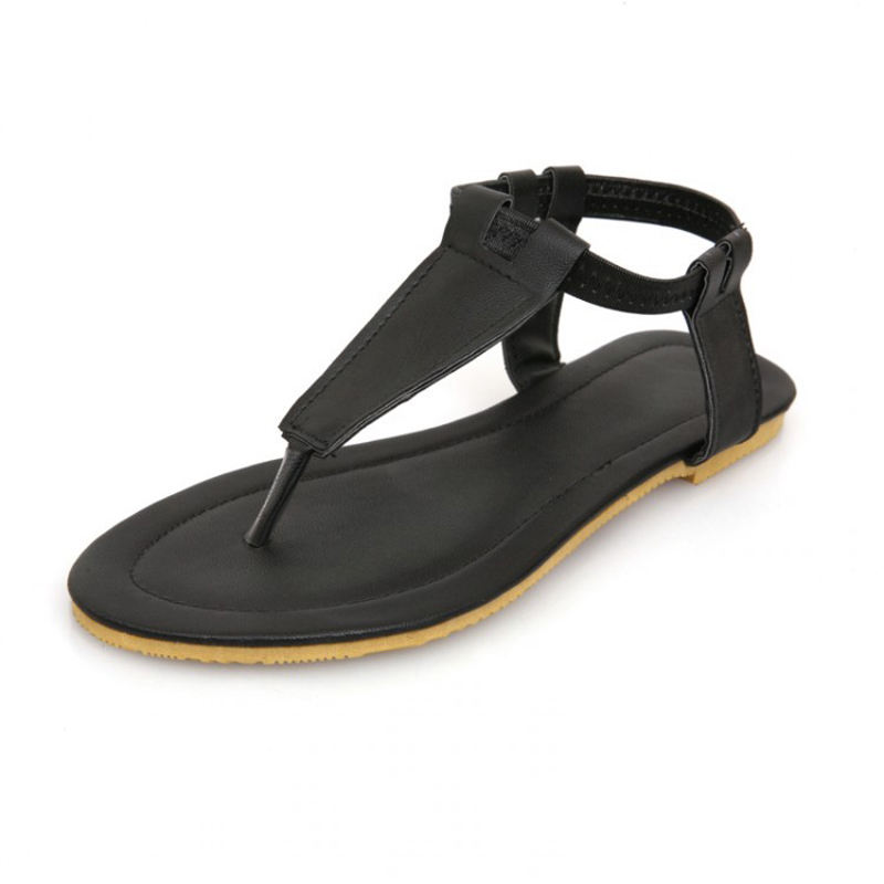 Black Thong Sandals - CraftySandals.com