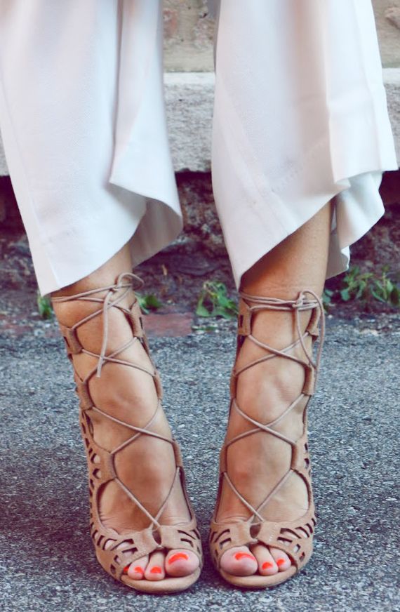 lace sandal heels