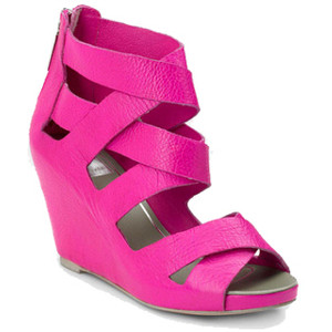 pink wedge sandals
