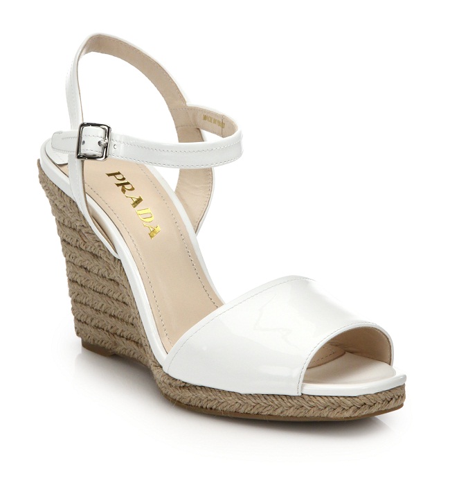 White Wedge Sandals - CraftySandals.com