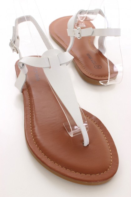 plain white sandals