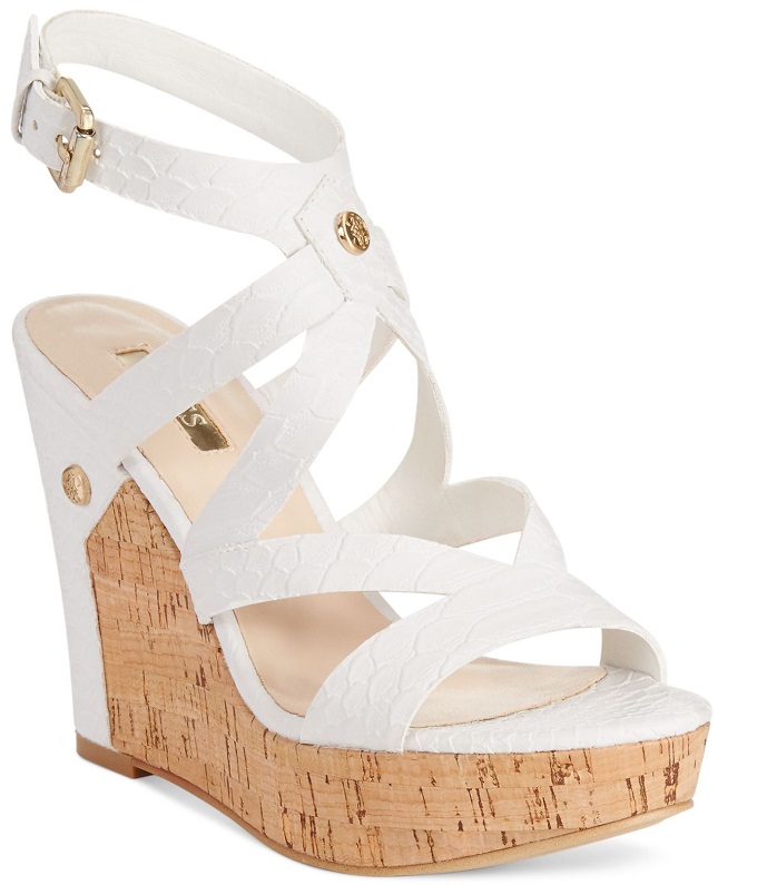 womens white wedge shoes