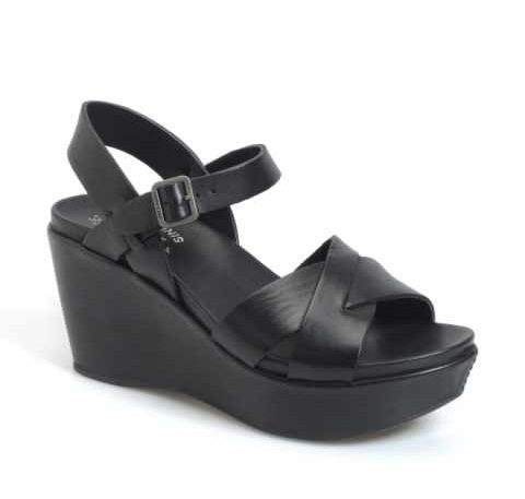 designer black wedge sandals