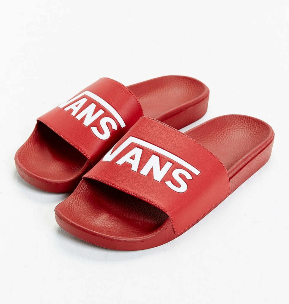 Red Slide Sandals - CraftySandals.com