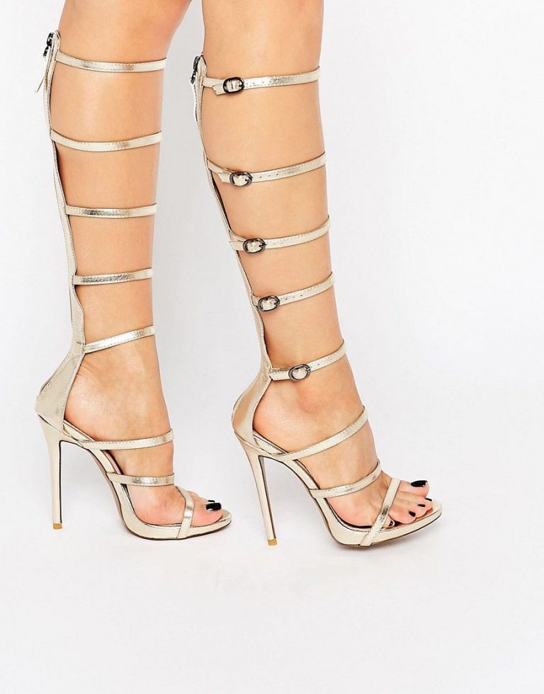 Knee High Strappy Sandals - CraftySandals.com