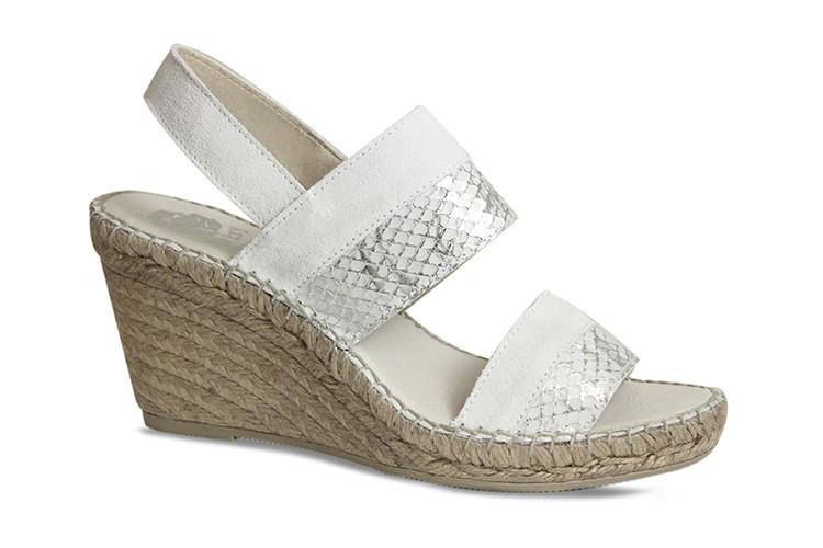 White and Silver Sandals - CraftySandals.com