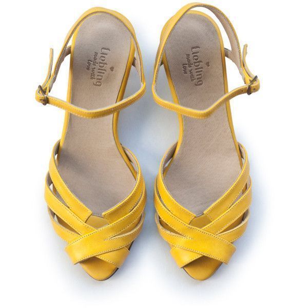 Yellow Leather Sandals - CraftySandals.com
