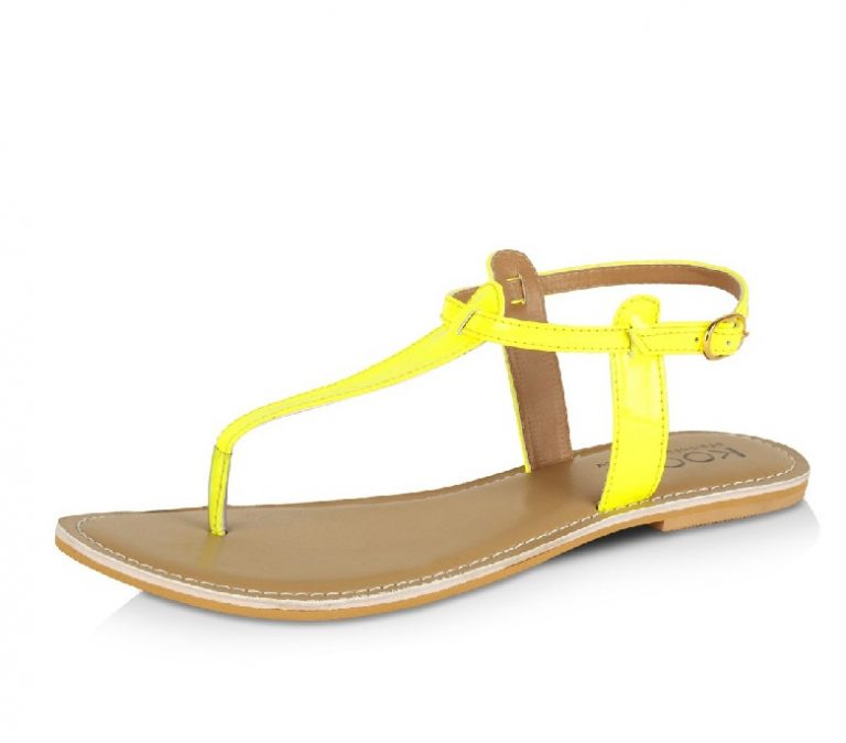 Yellow Thong Sandals - CraftySandals.com