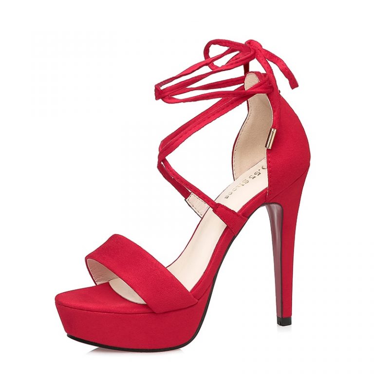 Red High Heel Sandals - CraftySandals.com