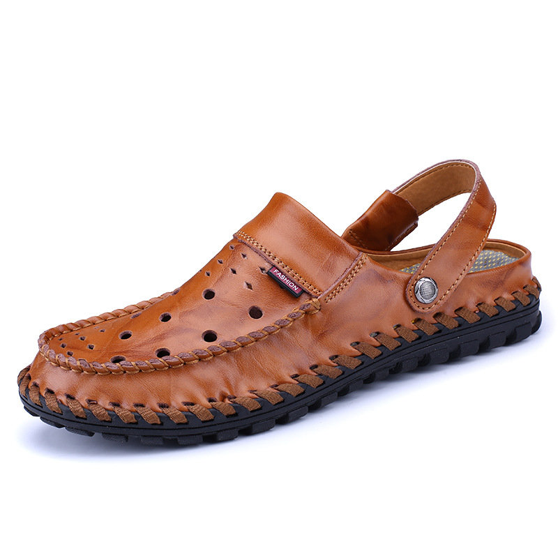 Closed Toe Leather Sandals - CraftySandals.com
